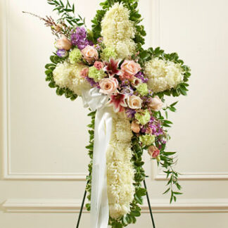 Peace and Prayers Standing Cross - Pastel