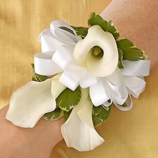 All White Corsage