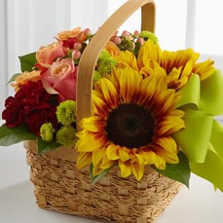 Bright Day Basket of Flowers