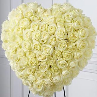 White Elegant Remembrance Heart