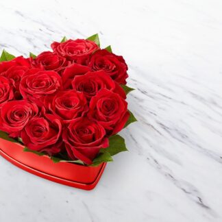 Lovely RED ROSE Heart Box