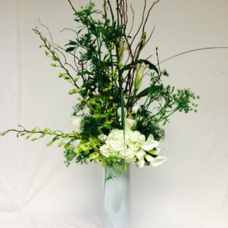 Large Green and White Centerpiece