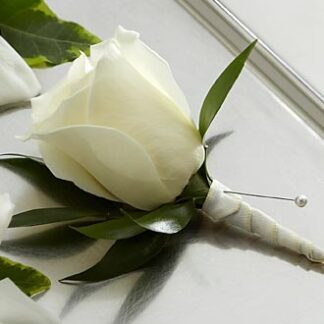 White Rose Boutonniere